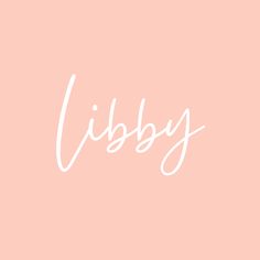 the word lisby written in cursive handwriting on a pale pink background