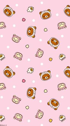 an animal themed wallpaper with many different types of animals on it's pink background