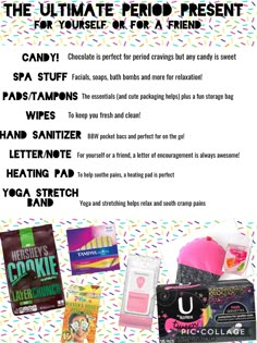 Period Hacks For Teens, Girls Period, Period Cravings, Period Box, School Hacks Diy