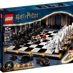 the lego harry potter chess set is in its original box and ready to be played