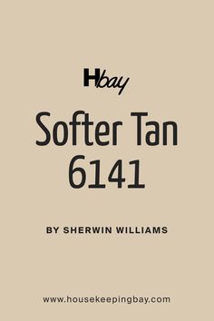 the cover for softer tan 614 by sherwin williams, with an image of