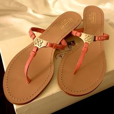 Brand New In Box. Coach Leather Flip Flop. Beautiful Color, Versatile Style. Chic And Comfy. Size 6.5 Coach Leather Sandals For Beach, Coach Leather Sandals For Vacation, Leather Flip Flops, Coach Leather, Coach Shoes, Style Chic, Versatile Style, Flip Flop, Women's Shoes Sandals