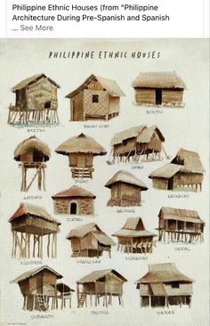 an old book with different types of houses