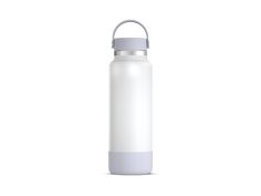 a white water bottle on a white background