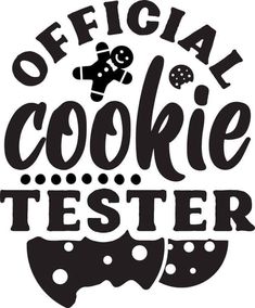 the official cookie tester logo is black and white with polka dot dots on it