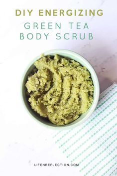 Energy Boosting Homemade Green Tea Body Scrub Recipe Body Scrubs Diy, Green Tea Body Scrub, Scrubs Diy, Homemade Body Scrubs, Diy Body Scrub Recipes, Body Scrub Recipe, Soft Smooth Skin, Sugar Scrub Recipe