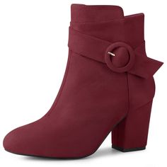 Shop Allegra K for round toe block heel boots ankle booties you are looking for, get more women's chunky heel for yourelf. Order now! Free Returns! Block Heel Boots Ankle, Halloween Costume Boots, Burgundy Boots Ankle, Chunky Heel Ankle Boots, Boots Chunky, High Ankle Boots, Womens Chunky Heels, Shoes Boots Ankle, Block Heel Ankle Boots