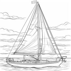 Relax with Simple Coloring Pages Boat Coloring Pages Free Printable, Zentangle Beach Scenes, Processing Feelings, Relax Coloring Pages, Ocean Coloring Pages For Adults, Summer Beach Coloring Pages, Simple Coloring Pages, Business Cat, Express Emotions