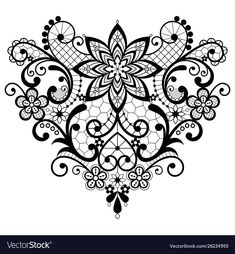 Tattoo Lace, Lace Tattoo, Black And White Design, Lace Pattern, White Design, Vintage Lace, Png Images, Tattoo Designs, Black And White