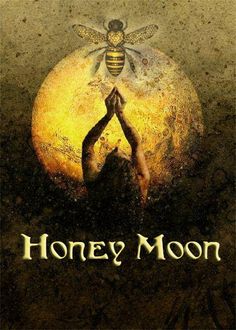 the cover to honey moon, with two hands in front of a bee