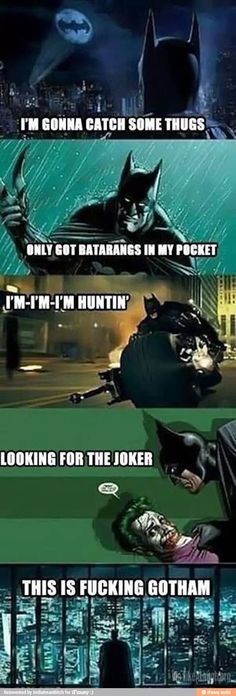 the dark knight meme is shown in three different languages, including batman and joker