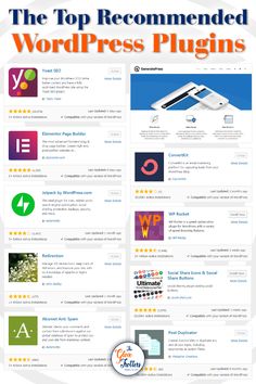 the top recommended wordpress plugins for bloggers to use in their blog or website