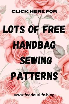 Lots of FREE handbag sewing patterns Sewing Projects Purse Ideas, Crochet Pattern Handbag, Patterns For Purses Free, Handbag Patterns Free Sewing Projects, Free Handbag Sewing Patterns, Handmade Handbags Patterns, Free Handbag Patterns To Sew, Hand Bag Patterns Sewing, Diy Purses And Bags Easy