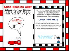 ANGRY ANTS: Cognitive Behavioral Therapy CBT Group Game for Negative Thinking Group Games, Negative Thoughts, Second Grade