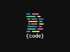 the code logo on a black background