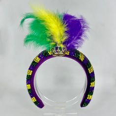 Unleash your inner carnival queen as this sparkly headpiece has you crowned as the Queen of Mardi Gras! Laissez les bon temps rouler *Locally hand made in New Orleans. Headpieces usually ship within 3-5 business days. Please be aware that due to the unique and handmade nature of each product, color, shapes, and sizes may vary slightly from the photo and descriptions. Sparkly Headpiece, Color Shapes, The Queen, Mardi Gras, Headpiece, New Orleans, Handmade Natural, Carnival, Hand Made