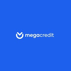 the megacreit logo on a blue background