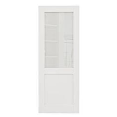 a white door with no glass on the front and side paneled in to it