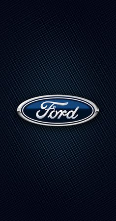 the ford logo on a black background