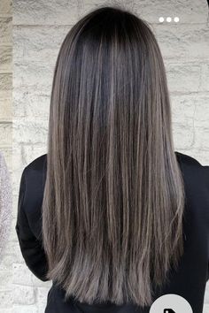 Brunette Hair With Grey Highlights, Partial Highlights For Brunettes Ash, Ashy Brown Highlights On Dark Hair, Black Hair Balayage Asian, Ash Blonde Balayage Brunette, Brown Hair Inspiration, Balayage Straight Hair, Warm Scarves