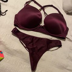 Victoria Secret Bra And Panty Set. Panty Is Brand New With Tag Bra Has Been Used Several Times But Still In Very Good Condition. Bra Looks So Pretty On And Is Very Flattering. Designer Bra, Bra And Panty Set, Bra Panty, Bra And Panty Sets, Victoria Secret Bras, Bras And Panties, India Beauty, So Pretty, Mens Hairstyles