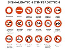 an image of various road signs in english and spanish on a white background with additional information