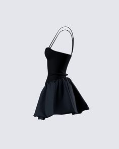 A simple & timeless black dress is something every queen needs ✨ Featuring a fit & flare style with a drop waist and a bubble skirt for an elevated look - this black mini dress, made from jersey poplin fabric, is the perfect flirty and fun look for any occasion 🖤 Black Off Shoulder, Bubble Skirt, Black Mini Dress, Graphic Top, White Jersey, Pocket Pants, Drop Waist, White Mini Dress, Poplin Fabric