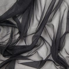 black sheer fabric with white background