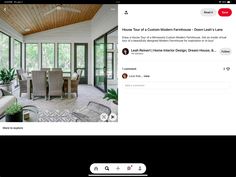 an image of a living room and dining room on the app store's website