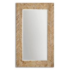 a mirror that is made out of wood