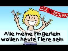 a cartoon character is holding up his hands with the words die besten in german