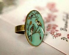 Bird Ring, Bijoux Art Nouveau, Vintage Bird, Ring Emerald, Emerald Gemstone, Magpie, Pretty Jewellery, Ring Gold