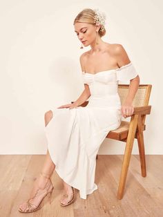 grad dresses Sustainable Wedding Dress, Reformation Wedding, Dress With Ruffle Sleeves, Reformation Dress, Silky Dress, Butterfly Dress, Reformation Dresses, Wedding Party Dresses, Silk Dress