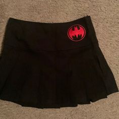 Questions? Leave A Comment Below! Would Love To Trade For A Large Or Extra Large Also Willing To Sell, Wish It Fit! Batman Metal Edgy Fitted Skirt For School, Black Pleated Skort Y2k Style, Y2k Style Black School Skirt, Trendy Black Skirt For Cosplay, Casual Black Cotton Tennis Skirt, Cute Fitted Tennis Skirt For School, Cute Skort For School, Black Y2k Style Pleated Skort, Cute Fitted Mini Skirt For School