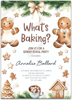 a christmas themed party with gingerbreads and cookies