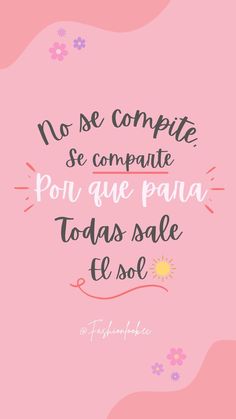 a pink background with the words, no se compte se compute por que