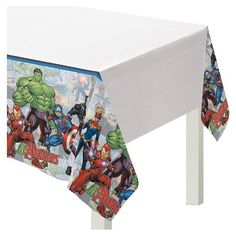 the avengers table cover is shown