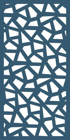 the cut out pattern is shown in white on a dark blue background, with small squares and