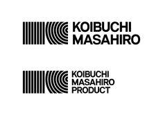 two black and white logos with the words koubuch masahro on them