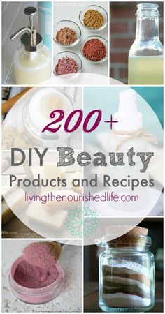 200+ DIY Beauty Products and DIY Beauty Recipes. All-natural and non-toxic beauty recipes to try at home! - from livingthenourishedlife.com:: Joululahjat Diy, Diy Beauty Products, Make Up Diy, Recipes To Try At Home, Skincare Recipes, Make Up Natural, Diy Skin Care Recipes, Diy Beauty Recipes