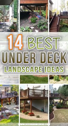 Inspiring outdoor space ideas | Garden decor ideas | Gardening Under The Porch Ideas Under Decks, What To Do With Space Under Deck, Back Deck Landscaping Ideas, Sunken Patio Under Deck, Under Balcony Ideas Under Decks, Bottom Of Deck Ideas, High Deck Ideas Backyards, Under Low Deck Ideas, Backyard Deck Landscaping Ideas