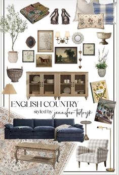 an english country living room is featured in this article