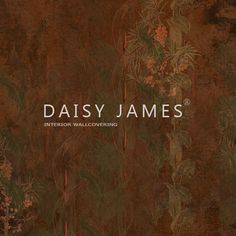 the cover to daisy james's interior wallcovering album, featuring an image of plants and flowers