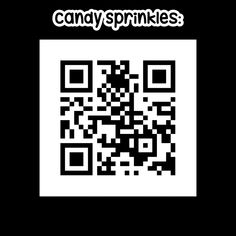 a qr code with the words candy sprinkles on it