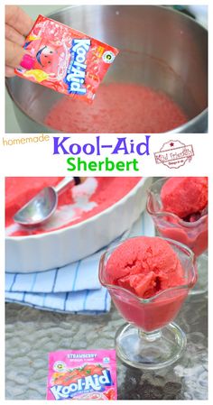 this is an image of homemade kool aid sherbet