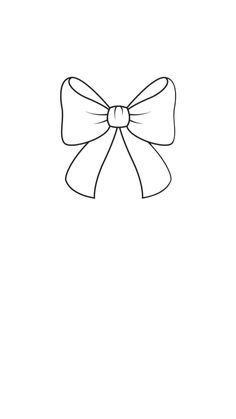 a black and white drawing of a bow