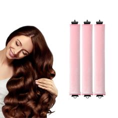 PRICES MAY VARY. 【Comfortable and safety】 The 3-piece velvet overnight blowout rods is handcrafted with a soft velvet material that feels delicate to the touch, and is designed with hooks for secure grip and tight curling, and a heatless curls headband ensures easy use by both beginners and experienced hair stylers. Curly hair does not damage the hair quality】 The traditional heating curling tool will cause damage to hair over time. This heatless curling rod doesn't need to heat the shape, won't Curlers For Long Hair, Hair Overnight, Heatless Curling, Curling Rods, Curling Tools, Heatless Hair, Heatless Hair Curlers, Overnight Curls, Heatless Hairstyles