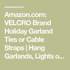 the amazon com velcro brand holiday garland ties or cable straps, lights o