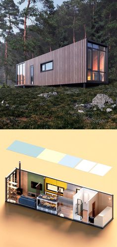 40ft Container Home Plan 40ft Container House, Box House Design, Vacation Cabin