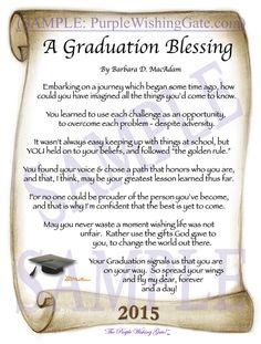 an image of a graduation blessing card